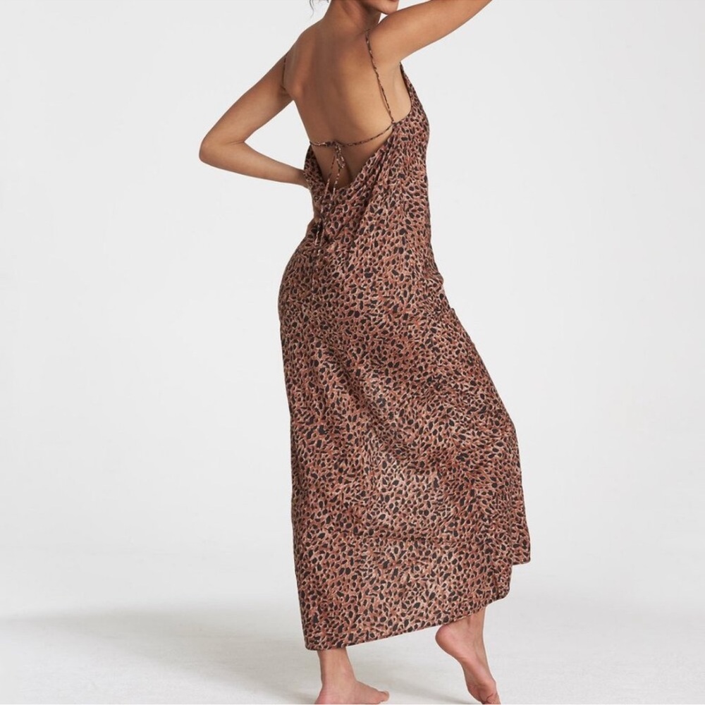 Billabong leopard maxi dress size:XS